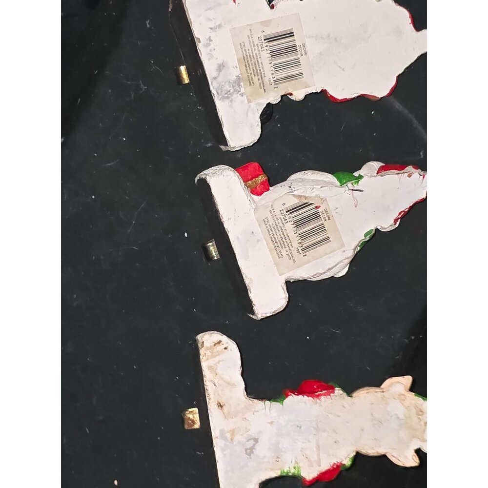 Set Of 3 Vintage Decon Decor Christmas Stocking Holders - Picture 5 of 6